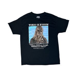 Star Wars Chewbacca "Words of Wisdom" Funny Wookiee T-Shirt LG